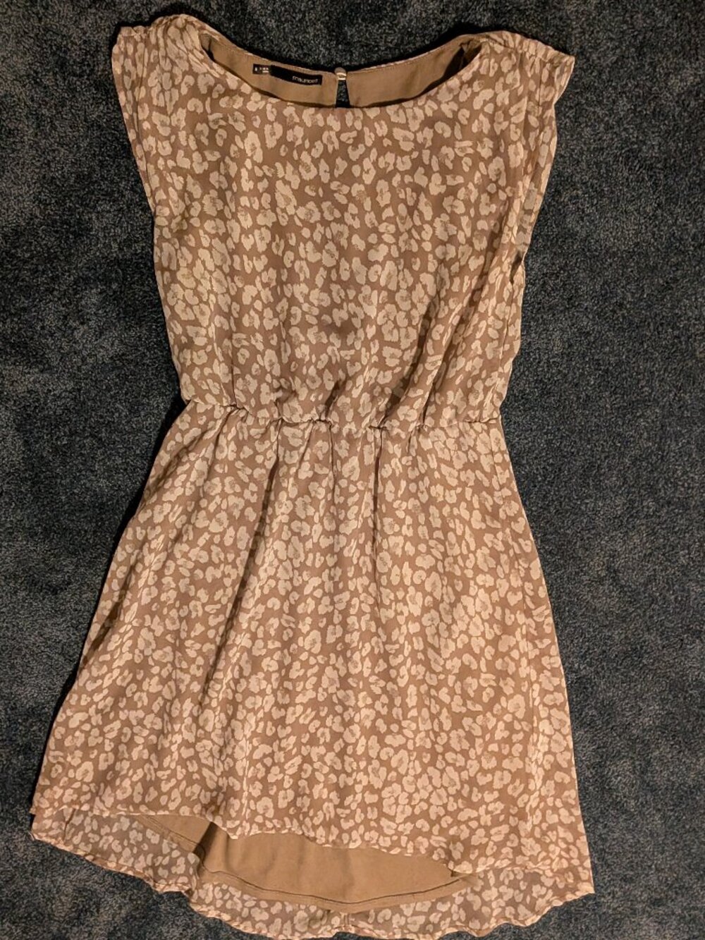 Maurices Tan and White Leapord Print Dress